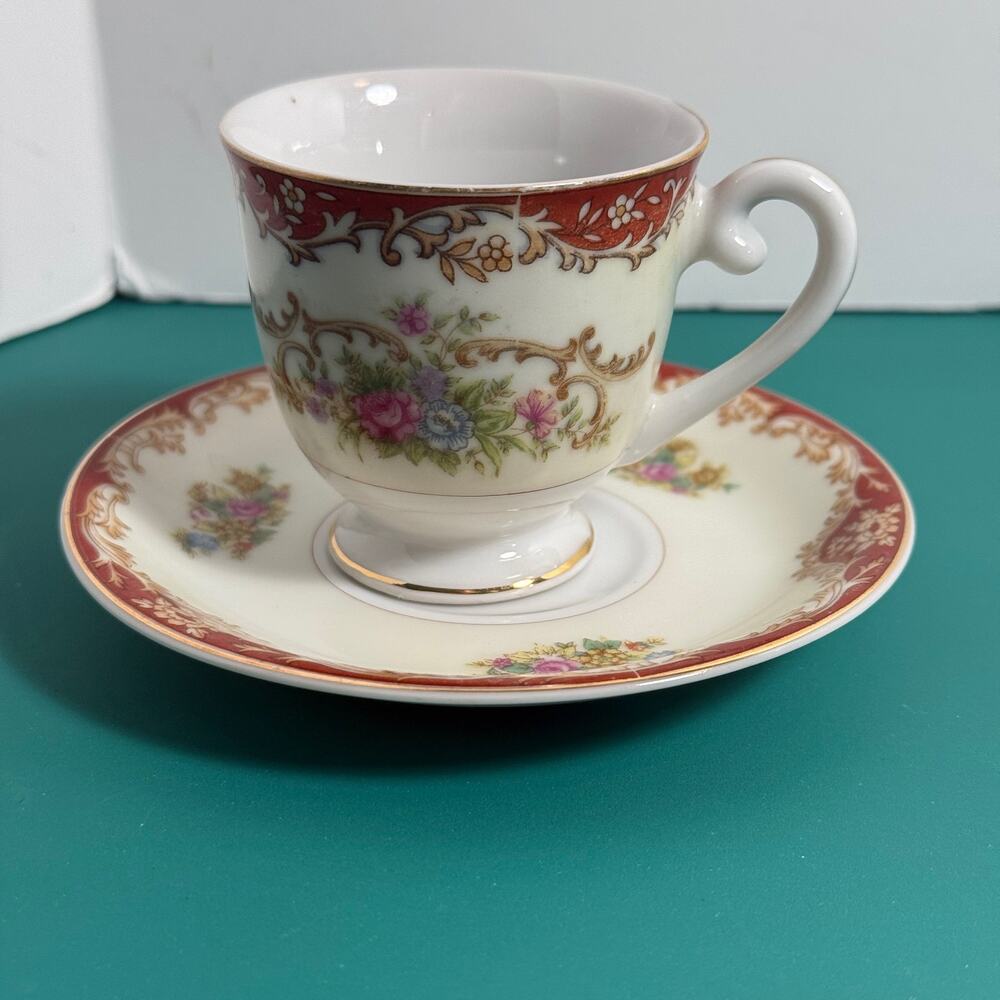 Vintage Demitasse Cups and Saucers Morimura Brothers (Noritake) - Picture 3 of 9
